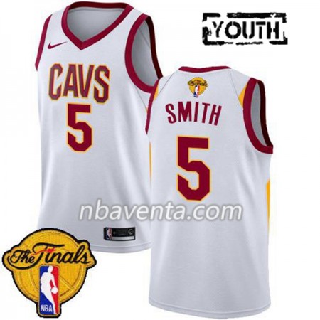 Camiseta Niños Cleveland Cavaliers J.R. Smith 5 2018 NBA Finals Nike Blanco Swingman